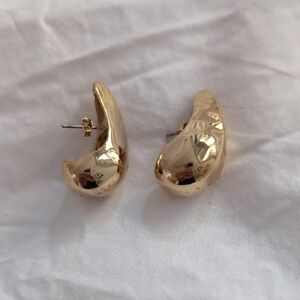 Sezane Gold Teardrop Earrings
